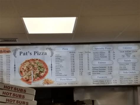 pat's pizza rosedale  8AM - 11PM